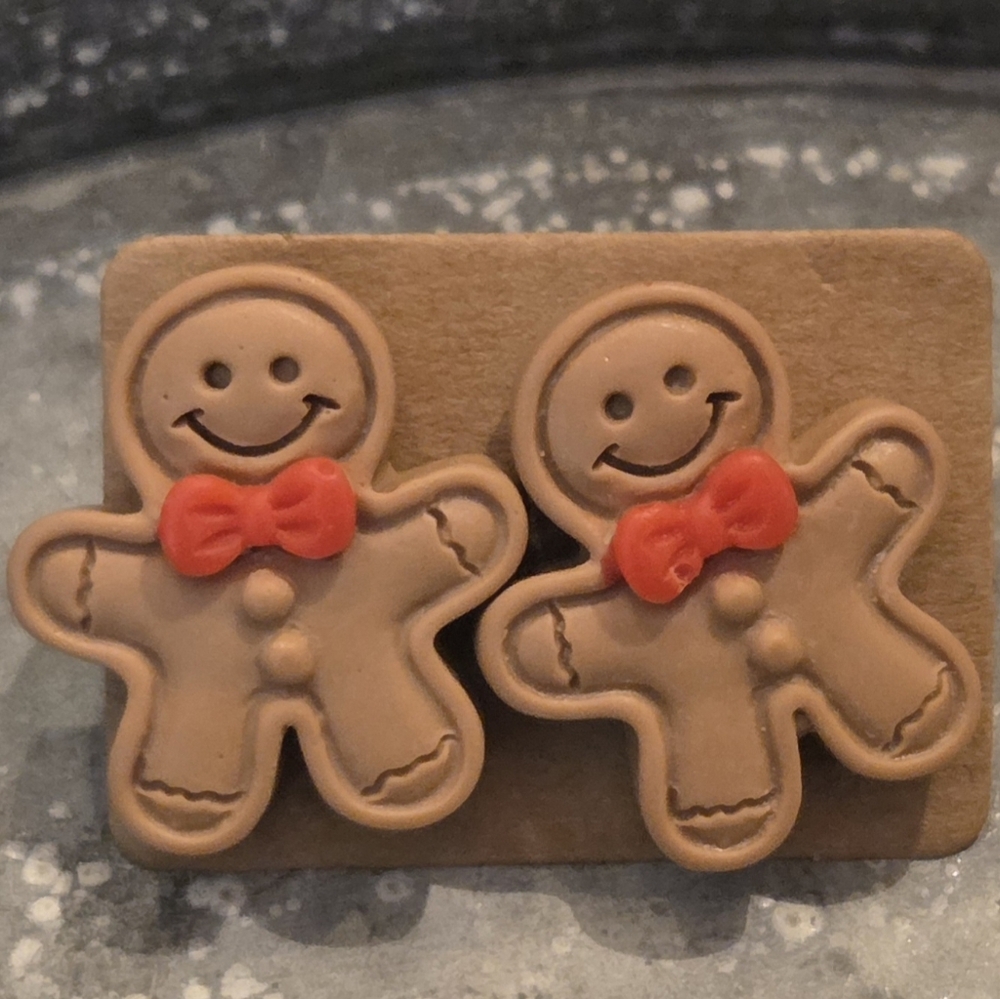 Gingerbread MAN   Stud Earrings
